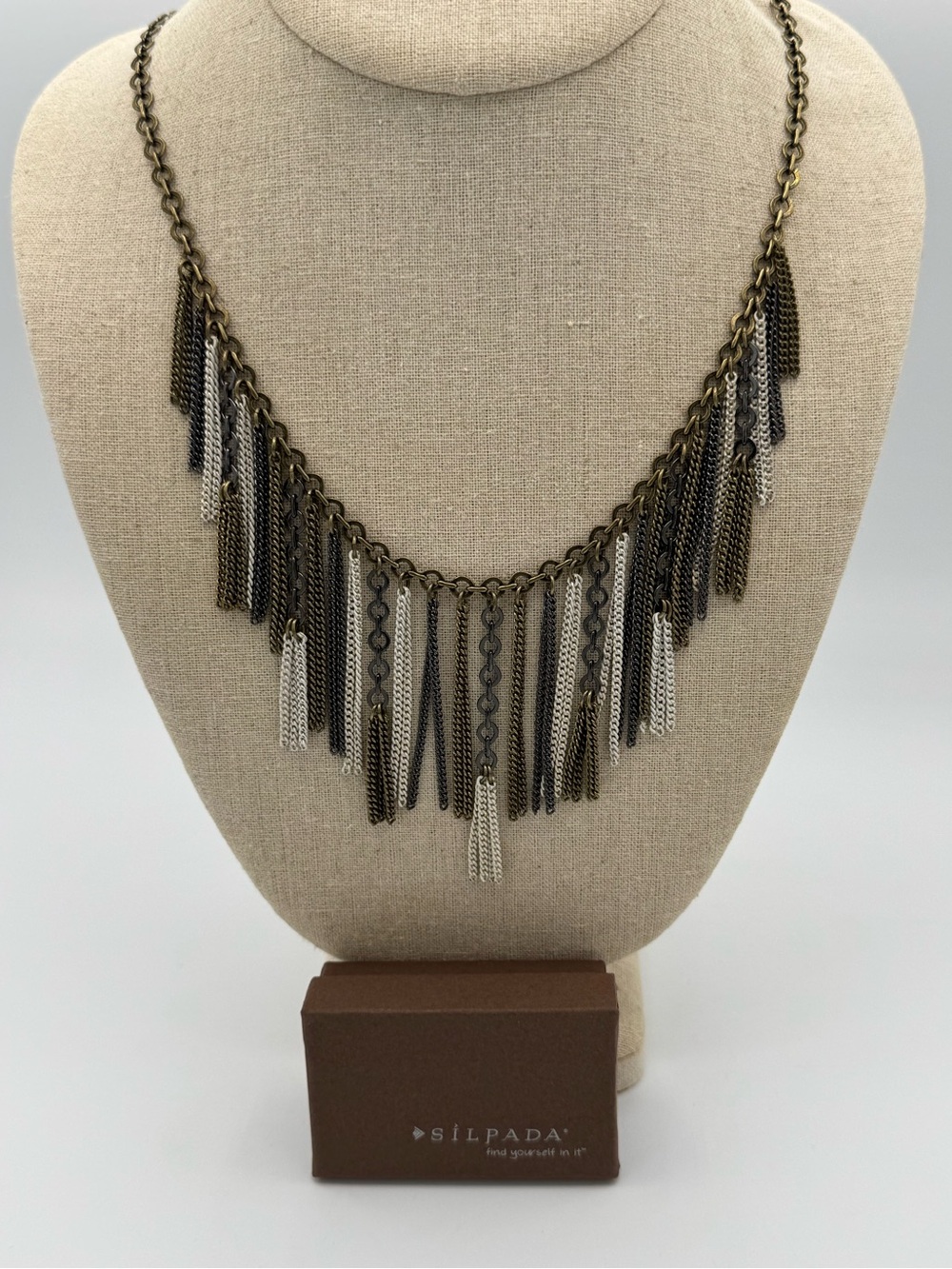 Silpada Fringe Benefits Necklace KRN0083 brass No Box Boho Western